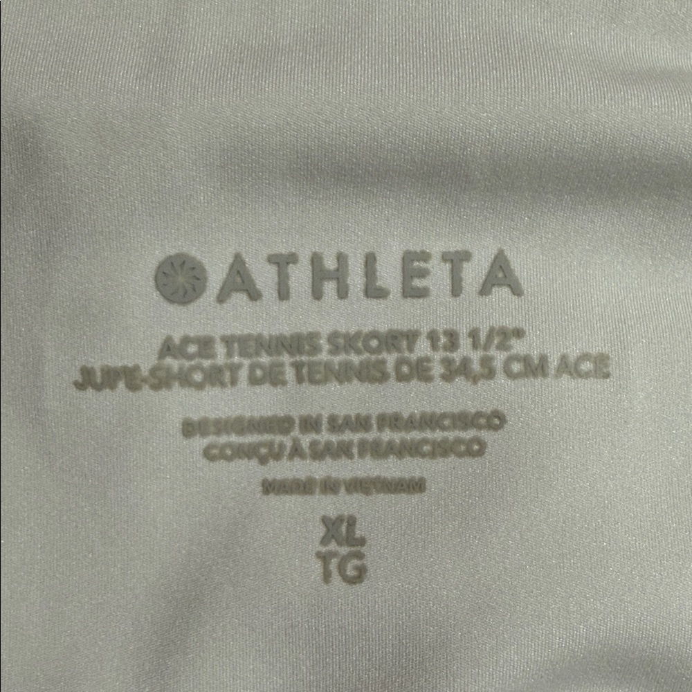 Athleta Women's White Ace Tennis Skort - Picture 2 of 2